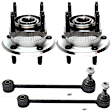 4-Piece Kit Rear Suspension Kit, Includes (2) Sway Bar Link and (2) Wheel Hub
