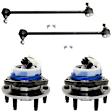 4-Piece Kit Front, Driver and Passenger Side Suspension Kit, Includes (2) Sway Bar Link and (2) Wheel Hub