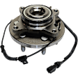 2-Wheel Set Front, Driver and Passenger Side Wheel Hub, 6 Lugs, With Bearing, With Sensor, RWD, Includes (2) Ball Joint and (2) Wheel Hub