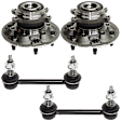 4-Piece Kit Front Suspension Kit, Includes (2) Sway Bar Link and (2) Wheel Hub