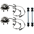 4-Piece Kit Front Suspension Kit, Includes (2) Sway Bar Link and (2) Wheel Hub