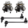 4-Piece Kit Rear Suspension Kit, Includes (2) Sway Bar Link and (2) Wheel Hub