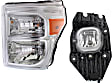 2-Piece Kit Driver Side Halogen Headlight, With bulb(s), OE Replacement, CAPA Certified, Includes (1) Fog Light and (1) Headlight