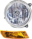 2-Piece Kit Passenger Side Halogen Headlight, With bulb(s), OE Replacement, Includes (1) Headlight and (1) Turn Signal Light
