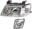 2-Piece Kit Driver Side Halogen Headlight, With bulb(s), OE Replacement, Includes (1) Fog Light and (1) Headlight