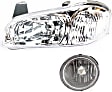 2-Piece Kit Driver Side Halogen Headlight, With bulb(s), OE Replacement, Includes (1) Fog Light and (1) Headlight