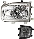 2-Piece Kit, Front, Driver Side Halogen Fog Light, With bulb(s), Includes (1) Fog Light and (1) Headlight