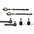 6-Piece Kit Front, Driver and Passenger Side Suspension Kit, Includes (2) Ball Joint and (4) Tie Rod End
