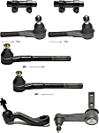8-Piece Kit Front, Driver and Passenger Side Suspension Kit, Includes (4) Tie Rod End, (2) Tie Rod Adjusting Sleeve, (1) Pitman Arm and (1) Idler Arm