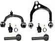 6-Piece Kit Front, Driver and Passenger Side, Upper Control Arm Kit, Includes (2) Ball Joint, (2) Control Arm, and (2) Tie Rod End