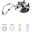 2005 Nissan Titan XE - 4-Piece Kit Front, Driver and Passenger Side Wheel Hub, 6 Lugs, With Bearing, With Sensor,  Includes (2) Ball Joint and (2) Wheel Hub