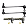 4-Piece Kit Front, Driver and Passenger Side Suspension Kit, Includes (2) Sway Bar Link and (2) Tie Rod End