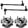 4-Piece Kit Front Suspension Kit, Includes (2) Sway Bar Link and (2) Wheel Hub