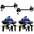 4-Piece Kit Front Suspension Kit, Includes (2) Sway Bar Link and (2) Wheel Hub