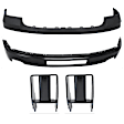 4-Piece Kit, Front, Driver and Passenger Side Bumper, Painted Black, Includes (1) Bumper, (2) Bumper Bracket, and (1) Bumper Cover