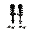 4-Piece Kit Front, Driver and Passenger Side Fully Loaded Strut, Includes (2) Loaded Strut and (2) Sway Bar Link