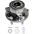 2-Wheel Set Front and Rear Wheel Hub, 5 Lugs, With Bearing, Includes (2) Sway Bar Link and (2) Wheel Hub