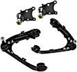 4-Piece Kit Front, Driver and Passenger Side, Upper and Lower Control Arm, includes (2) Ball Joint and (2) Control Arm