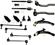 14-Piece Kit Front, Driver and Passenger Side, Lower Control Arms with Ball Joints, Steering Rack Boots, Sway Bar Links, and Tie Rod Ends
