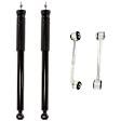4-Piece Kit Rear, Driver and Passenger Side Shock, Includes (2) Shock Absorber and Strut Assembly and (2) Sway Bar Link