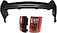 3-Piece Kit, Rear Primed Bumper Cover, For Models Without Parking Aid Sensor, CAPA Certified, Includes (1) Bumper Cover and (2) Tail Light