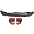 3-Piece Kit, Rear Primed Bumper Cover, For Models Without Towing Package, Includes (1) Bumper Cover and (2) Tail Light