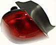 2011 Mercury Grand Marquis - 3-Piece Kit Rear Primed Bumper Cover, Sedan, Includes (1) Bumper Cover and (2) Tail Light