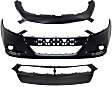 3-Piece Kit, Front Primed Bumper Cover, CAPA Certified, Includes (2) Bumper Cover and (1) Bumper Trim