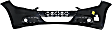3-Piece Kit, Front Primed Bumper Cover, CAPA Certified, Includes (2) Bumper Cover and (1) Bumper Trim