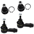4-Piece Kit Front, Driver and Passenger Side Suspension Kit, Includes (2) Ball Joint and (2) Tie Rod End