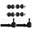 4-Piece Kit Front, Driver and Passenger Side Suspension Kit, Includes (2) Tie Rod End and (2) Sway Bar Link