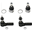 4-Piece Kit Front, Driver and Passenger Side Suspension Kit, Includes (2) Ball Joint and (2) Tie Rod End