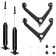 4-Piece Kit Front, Driver and Passenger Side Suspension Kit, Includes (2) Control Arm and (2) Shock Absorber and Strut Assembly