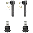 4-Piece Kit Front, Driver and Passenger Side Suspension Kit, Includes (2) Ball Joint and (2) Tie Rod End