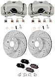 2-Wheel Set Front Brake Kit With Calipers, 274.8 mm, Includes (2) Brake Caliper, (2) Brake Disc and (1) Brake Pad Set
