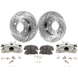 2-Wheel Set Front Brake Kit With Calipers, 239.8 mm FWD, Includes (2) Brake Caliper, (2) Brake Disc and (1) Brake Pad Set