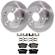 KIT-062224-06 2-Wheel Set Rear Brake Disc and Pad Kit, Plain Surface 4 Lugs 260 mm Ceramic, Includes (2) Brake Disc and (1) Brake Pad Set