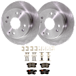 KIT-062224-09 2-Wheel Set Rear Brake Disc and Pad Kit, Plain Surface 4 Lugs 260 mm Ceramic, Includes (2) Brake Disc and (1) Brake Pad Set