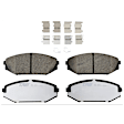 KIT-062224-100 2-Wheel Set Front Brake Disc and Pad Kit, Plain Surface 5 Lugs 299.97 mm Ceramic, Includes (2) Brake Disc and (1) Brake Pad Set