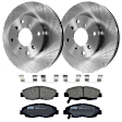 KIT-062224-10 2-Wheel Set Front Brake Disc and Pad Kit, Plain Surface 4 Lugs 260 mm Ceramic, Includes (1) Brake Pad Set and (2) Brake Disc