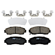 KIT-062224-138 2-Wheel Set Front Brake Disc and Pad Kit, Cross-drilled and Slotted 5 Lugs 296 mm Ceramic, Includes (1) Brake Pad Set and (2) Brake Disc