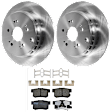 KIT-062224-149 2-Wheel Set Rear Brake Disc and Pad Kit, Plain Surface 5 Lugs 304.55 mm Ceramic, Includes (2) Brake Disc and (1) Brake Pad Set
