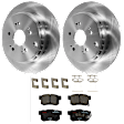 KIT-062224-150 2-Wheel Set Rear Brake Disc and Pad Kit, Plain Surface 5 Lugs 304.55 mm Ceramic, Includes (2) Brake Disc and (1) Brake Pad Set