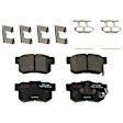 KIT-062224-150 2-Wheel Set Rear Brake Disc and Pad Kit, Plain Surface 5 Lugs 304.55 mm Ceramic, Includes (2) Brake Disc and (1) Brake Pad Set