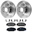 2010 Honda Civic - 2-Wheel Set Front Brake Disc and Pad Kit, Plain Surface, 5 Lugs, 299.97 mm, Ceramic, 2.0L 4Cyl, Includes (2) Disc and (1) Pad Set