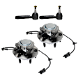 4-Piece Kit Front, Driver and Passenger Side Suspension Kit, Includes (2) Wheel Hub and (2) Tie Rod End