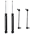 4-Piece Kit Front and Rear Suspension Kit, Includes (2) Sway Bar Link and (2) Shock Absorber and Strut Assembly