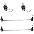 4-Piece Kit Front Suspension Kit, Includes (2) Ball Joint and (2) Sway Bar Link