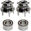 4-Piece Kit Front and Rear Suspension Kit, Includes (2) Wheel Bearing and (2) Wheel Hub