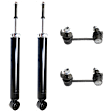 4-Piece Kit Rear, Driver Side Suspension Kit, Includes (2) Sway Bar Link and (2) Shock Absorber and Strut Assembly